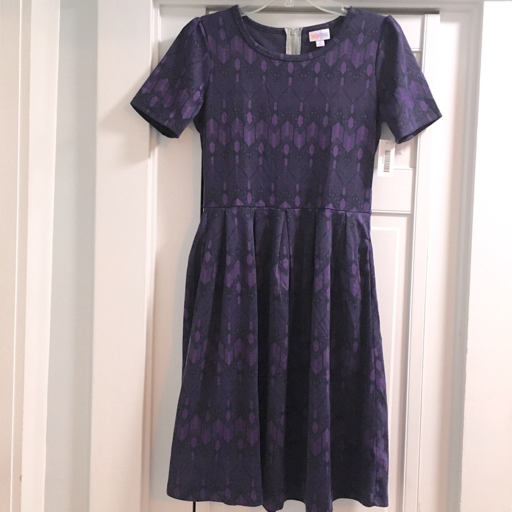 LuLaRoe Amelia Purple Dress NWT